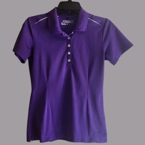 Nike Dri Fit Victory Model Purple Short-Sleeve Button-Down Polo
